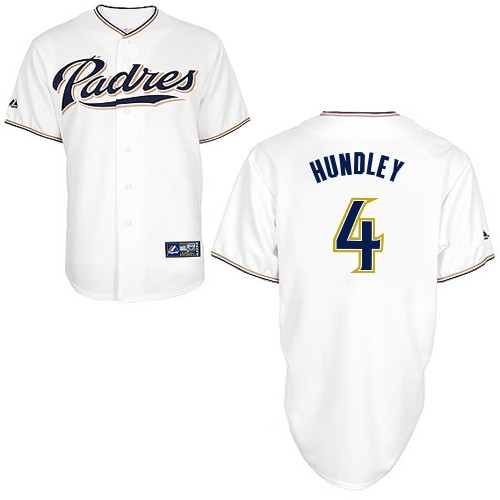 Nick Hundley #4 Youth Baseball Jersey-San Diego Padres Authentic Home White Cool Base MLB Jersey